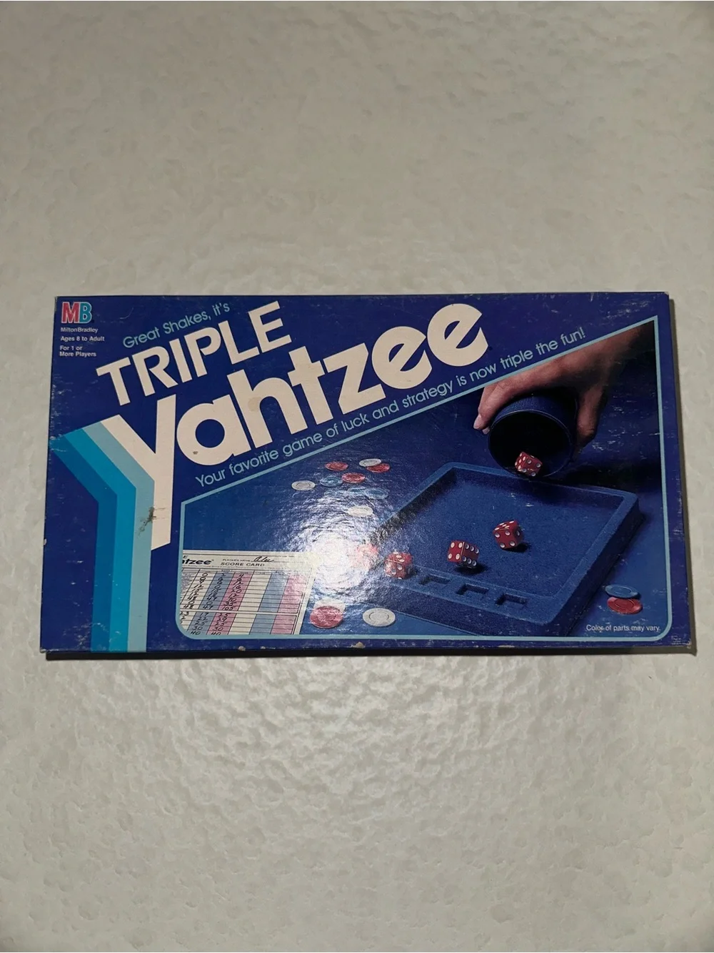 Milton Bradley Triple Yahtzee Vintage 1982 Board Game Complete Set Like New